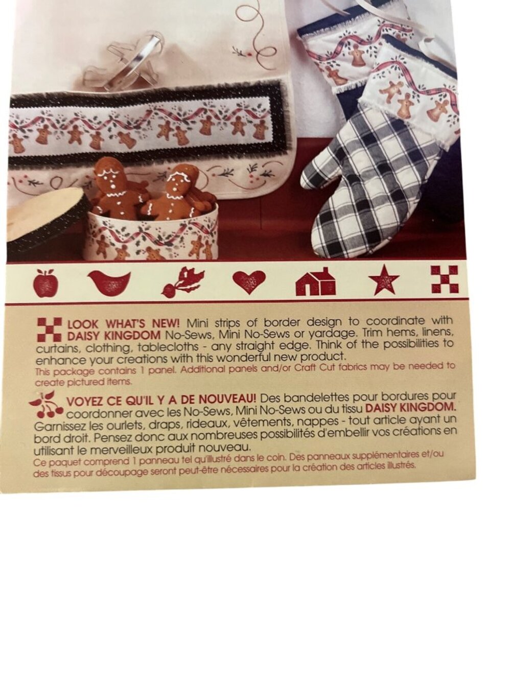 Daisy Kingdom Gingerbread Garland Fabric Trim NOS 1995 New 21227 - Picture 4 of 11